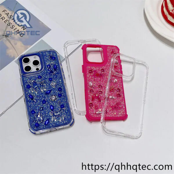 full diamonds shining 3 in 1 castle horse case