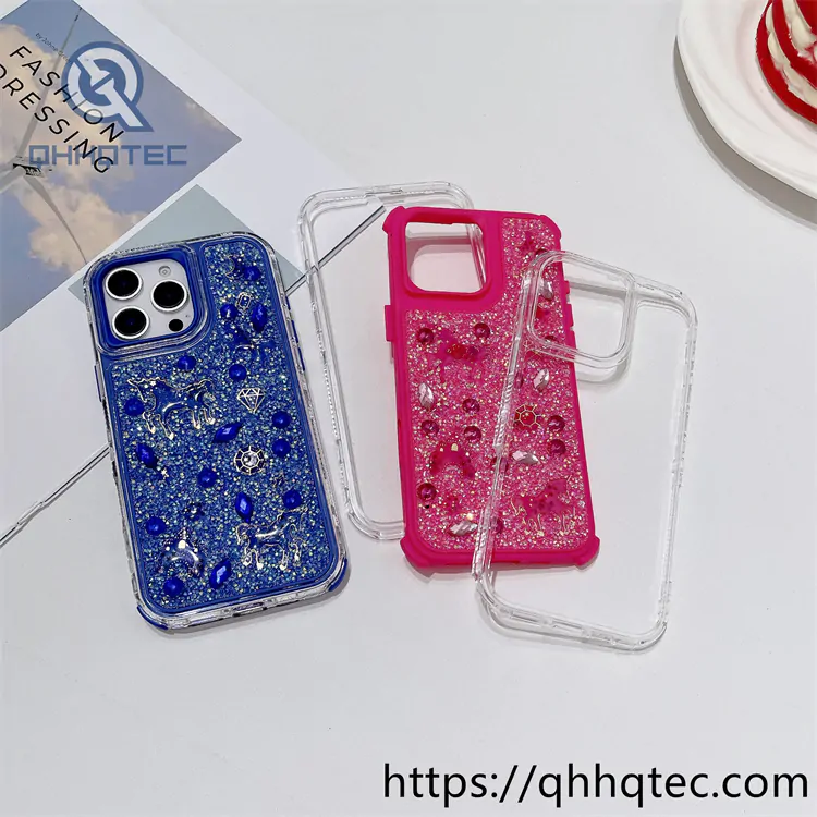 full diamonds shining 3 in 1 castle horse case