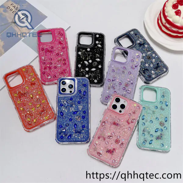 full diamonds shining 3 in 1 castle horse case