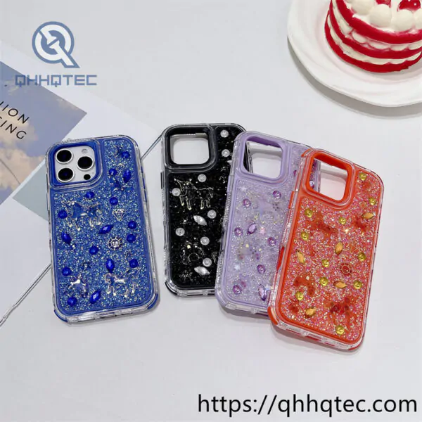 full diamonds shining 3 in 1 castle horse case