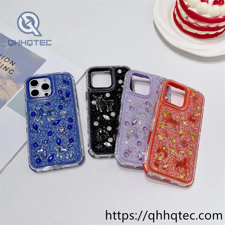 full diamonds shining 3 in 1 castle horse case