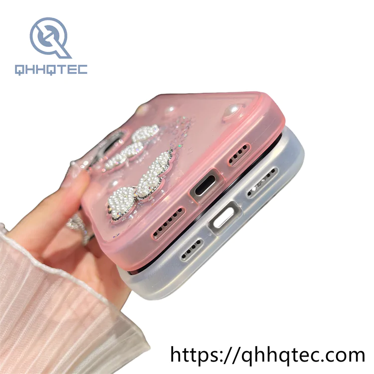 pearl butterfly exquisite dripping case