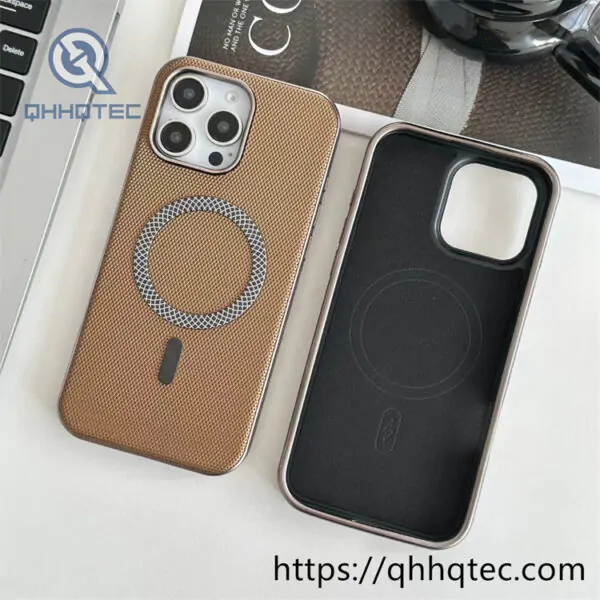 leather fabric electroplating magnetic case