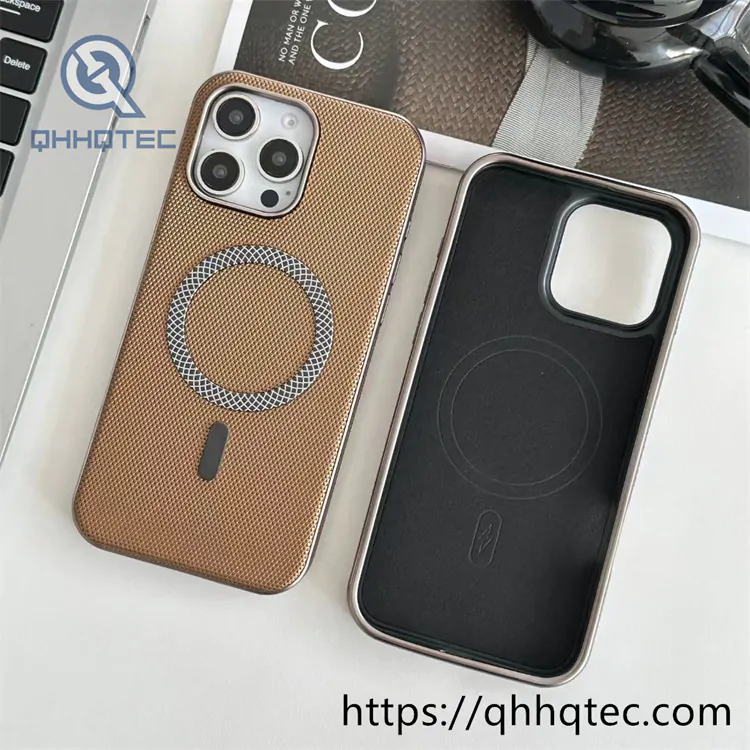 leather fabric electroplating magnetic case