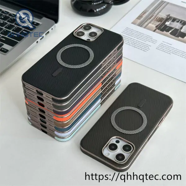 leather fabric electroplating magnetic case