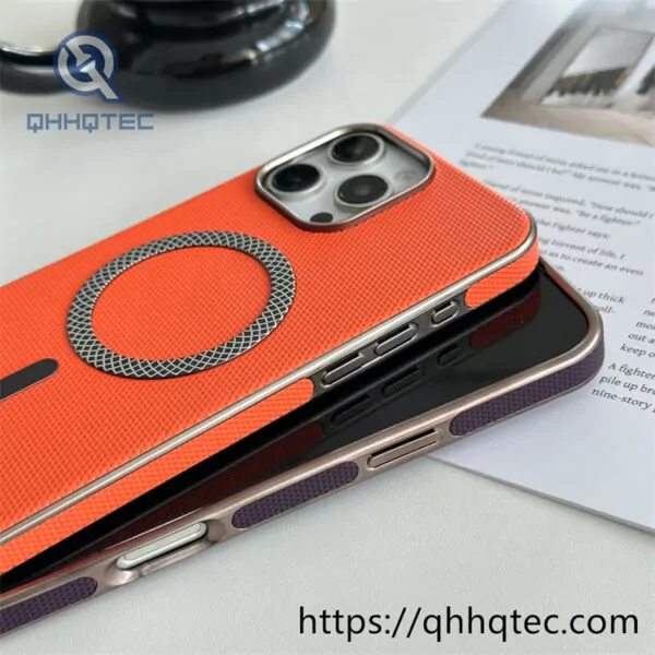leather fabric electroplating magnetic case