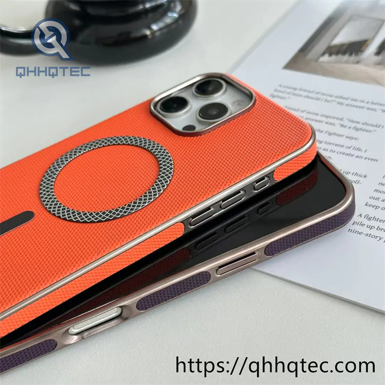 leather fabric electroplating magnetic case