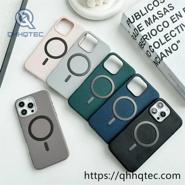 carlotta pattern metal magnetic ring phone case
