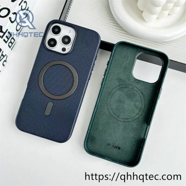 carlotta pattern metal magnetic ring phone case