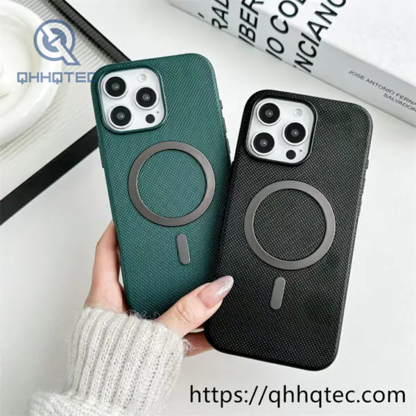 carlotta pattern metal magnetic ring phone case