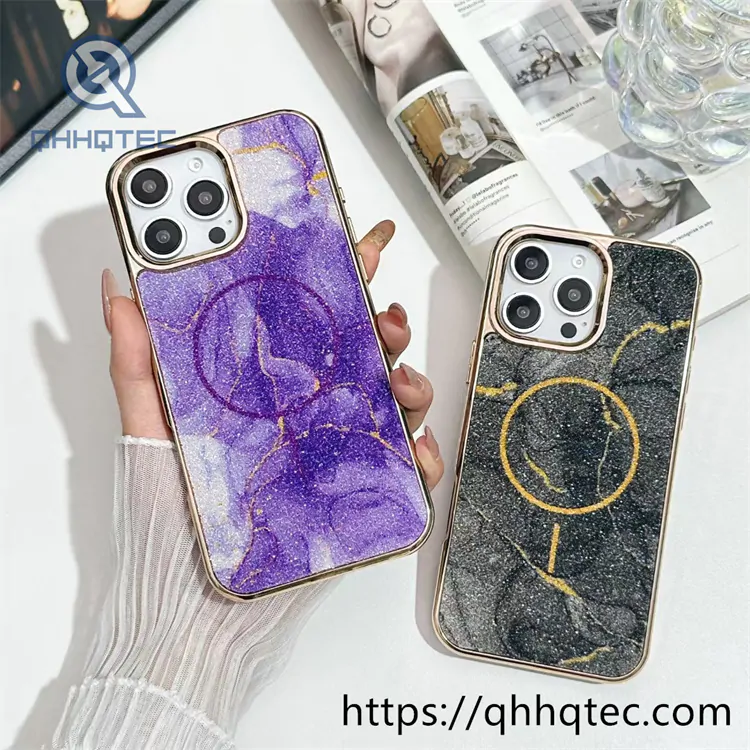 dreamy starry sky gold magnetic phone case