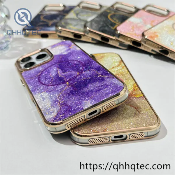 dreamy starry sky gold magnetic phone case