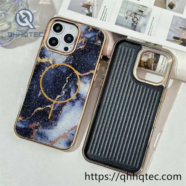 dreamy starry sky gold magnetic phone case