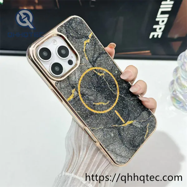 dreamy starry sky gold magnetic phone case