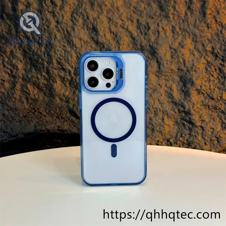high transparent phone case with len bracket (复制)