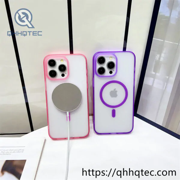 high transparent magnetic case with len bracket (复制)