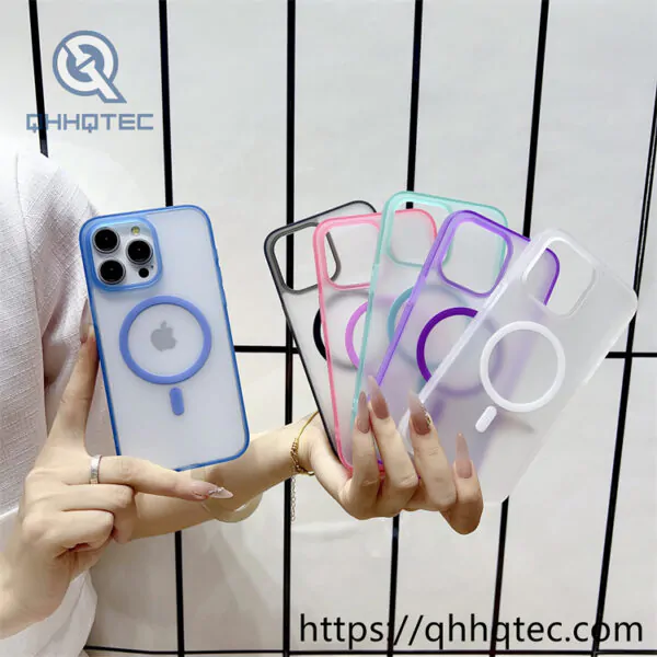 high transparent magnetic case with len bracket (复制)