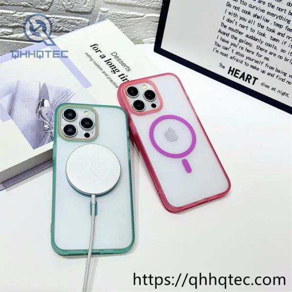 skin texture frame magsafe circle two colors case