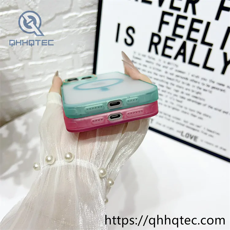 skin texture frame magsafe circle two colors case