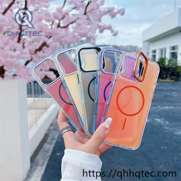 shiny chameleon gradient magnetic case