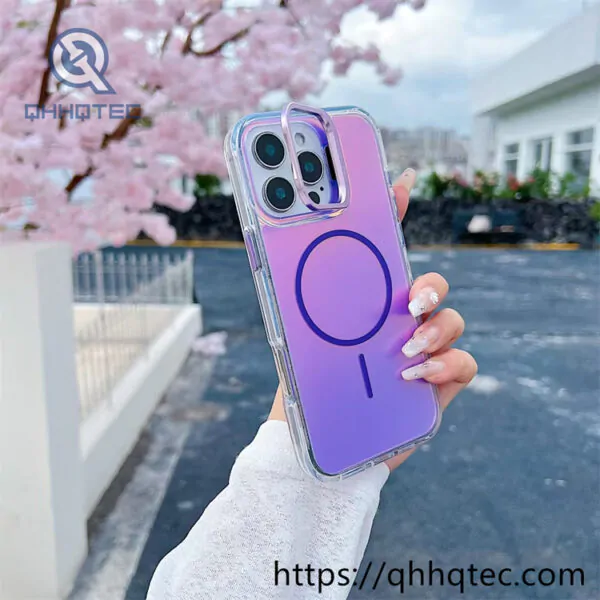 shiny chameleon gradient magnetic case