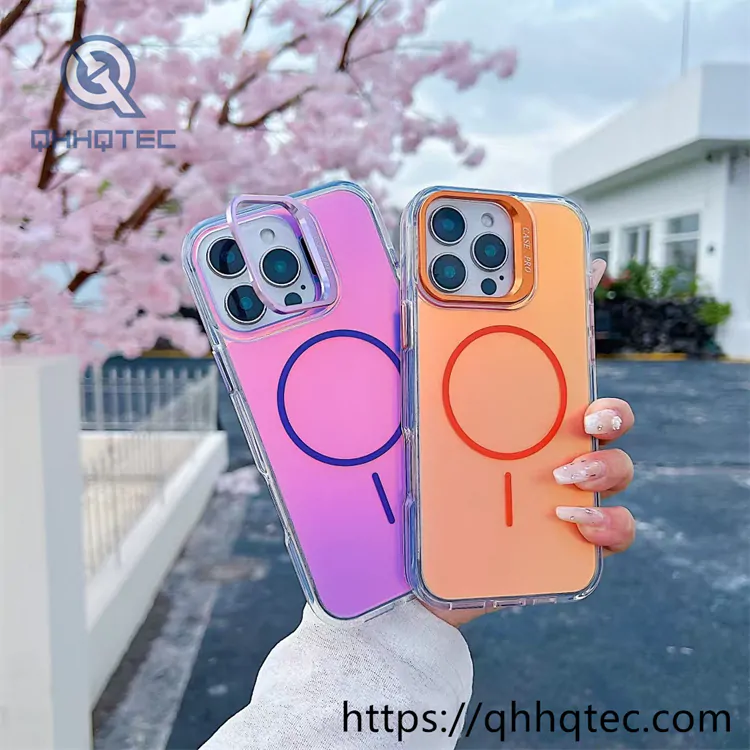 shiny chameleon gradient magnetic case