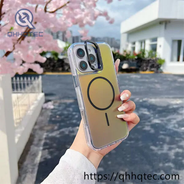 shiny chameleon gradient magnetic case