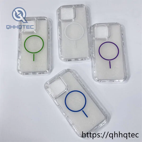 clear high transparent 3 in 1 durable magnetic case