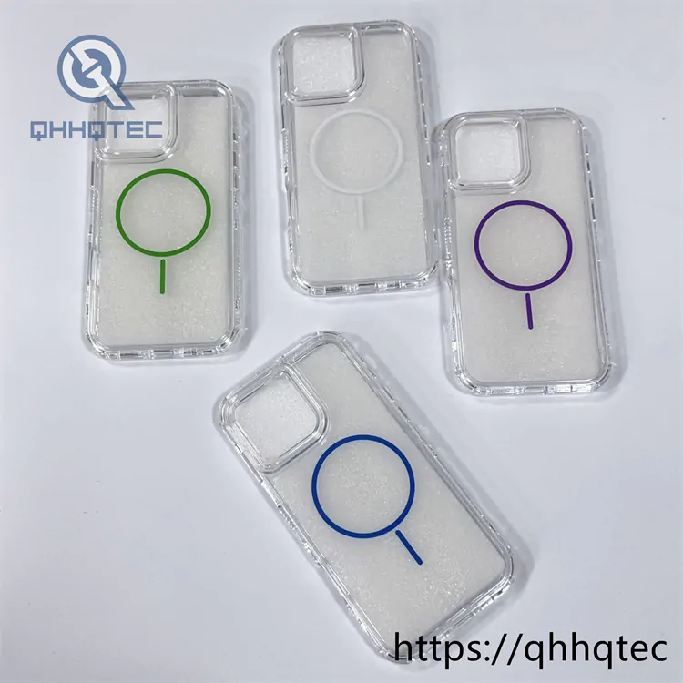 clear high transparent 3 in 1 durable magnetic case