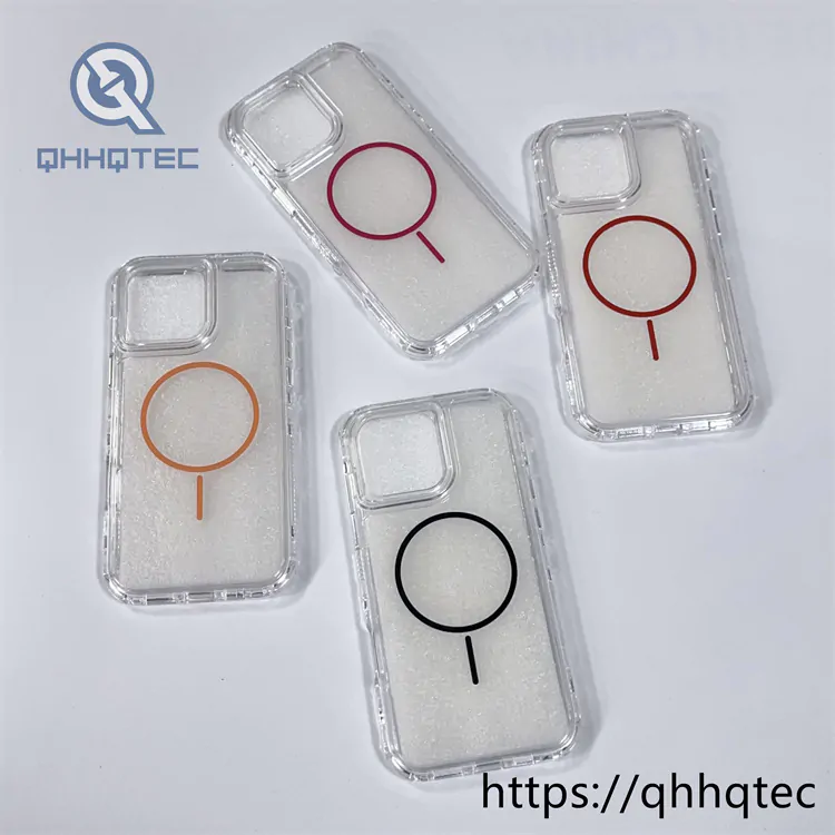 clear high transparent 3 in 1 durable magnetic case