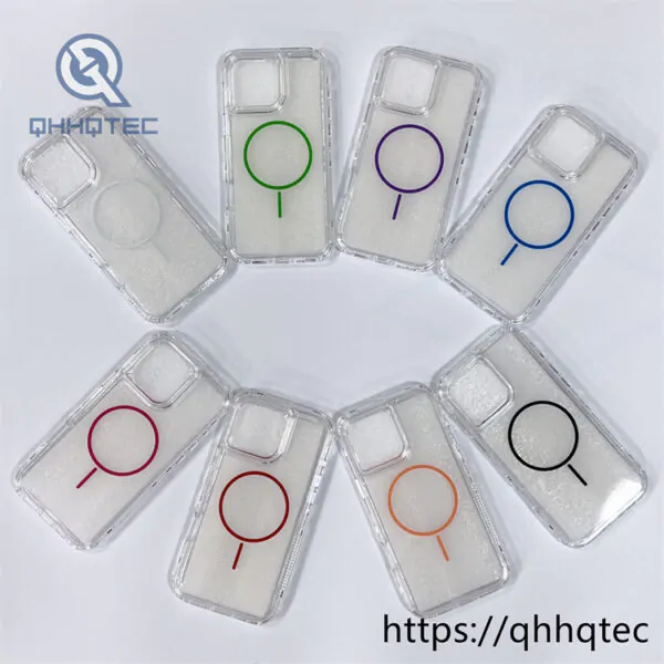 clear high transparent 3 in 1 durable magnetic case