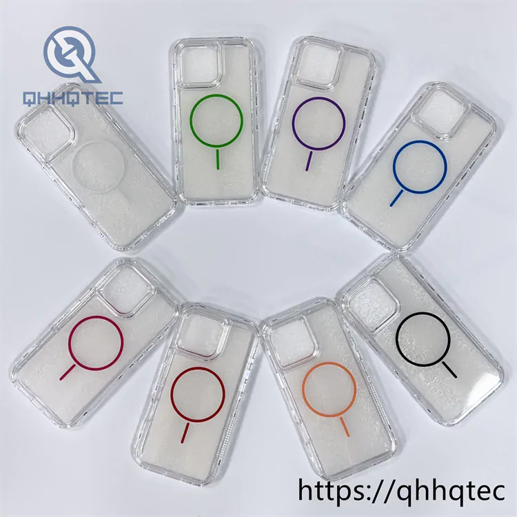 clear high transparent 3 in 1 durable magnetic case