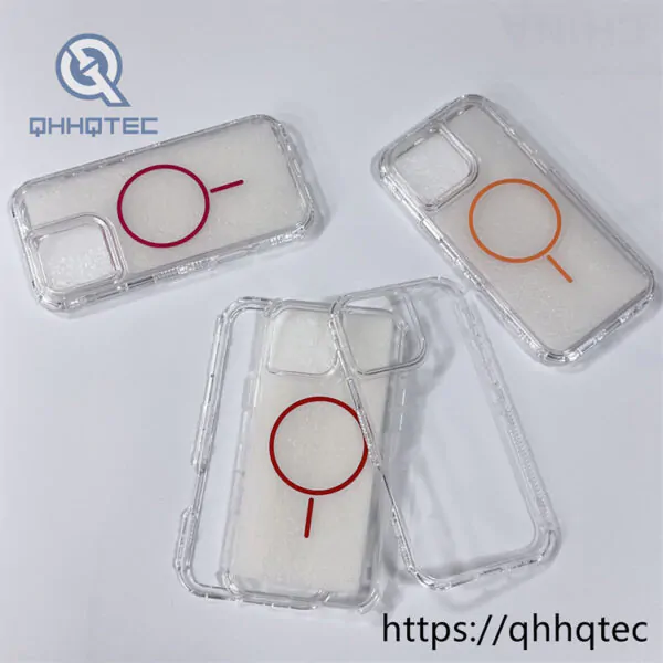 clear high transparent 3 in 1 durable magnetic case