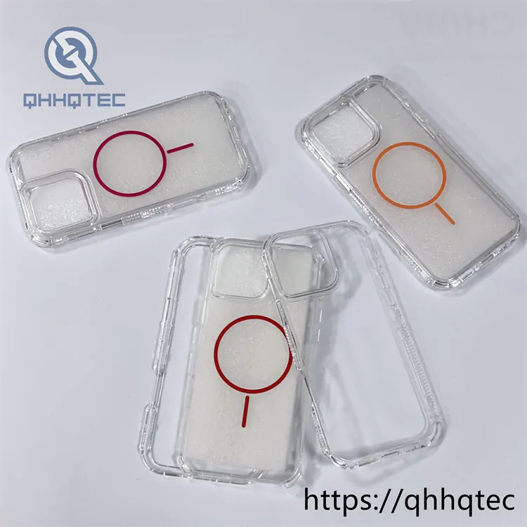 clear high transparent 3 in 1 durable magnetic case