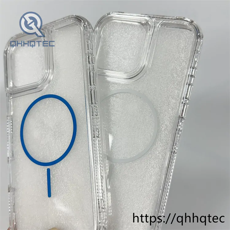 clear high transparent 3 in 1 durable magnetic case