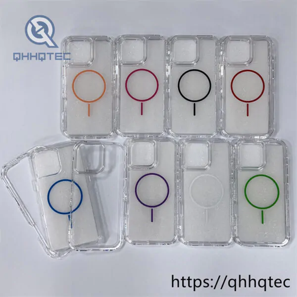 clear high transparent 3 in 1 durable magnetic case