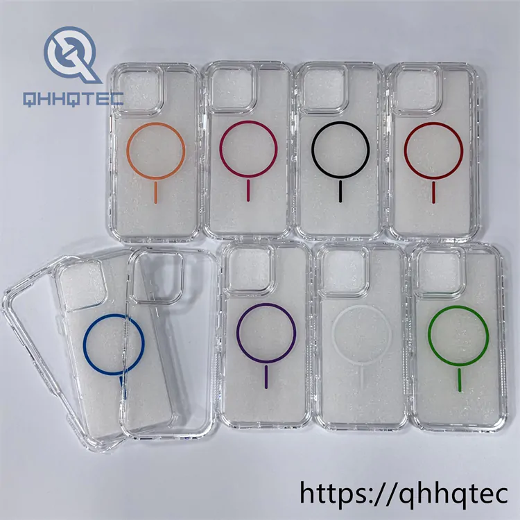 clear high transparent 3 in 1 durable magnetic case