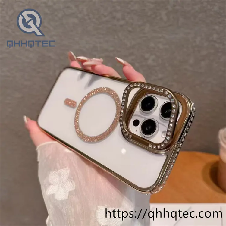 removable lens bracket diamond magsafe case/ electronic planting case