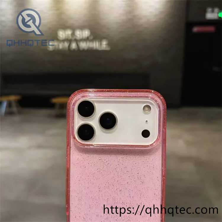 shinning powder clear magnetic cover case