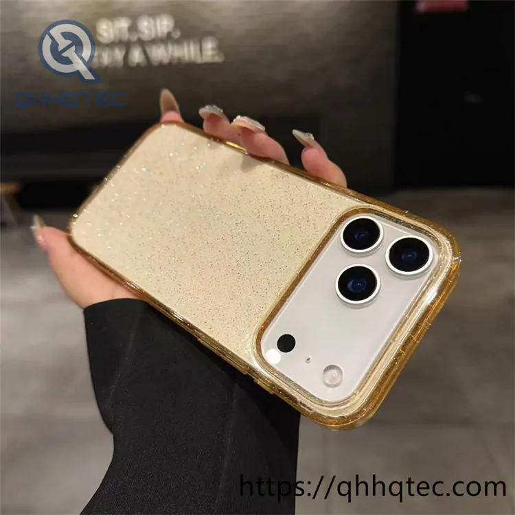 shinning powder clear magnetic cover case
