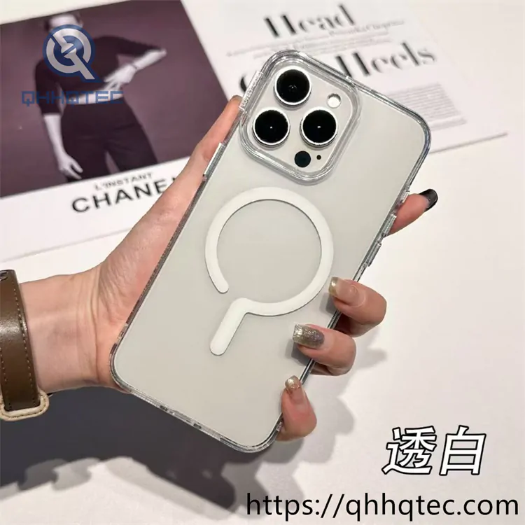 transparent new circle magnetic case