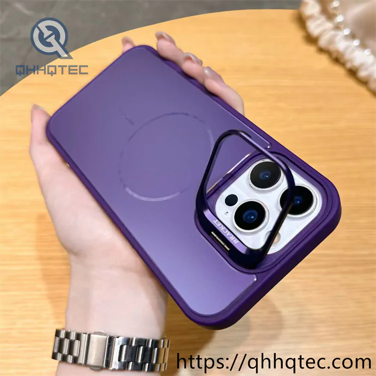 mirror bright solid color magnetic pop case