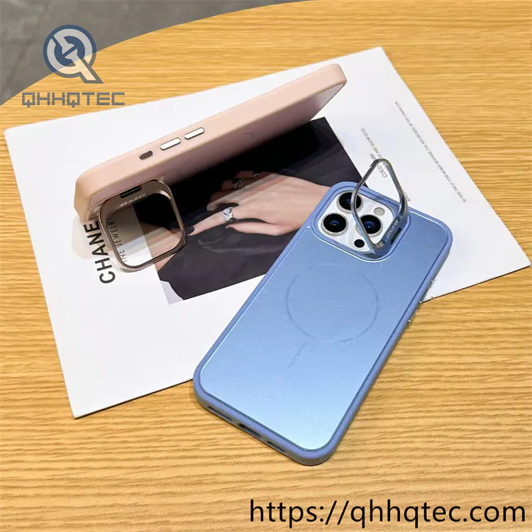 mirror bright solid color magnetic pop case