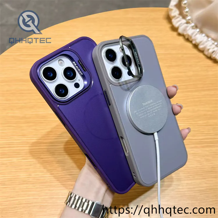 mirror bright solid color magnetic pop case