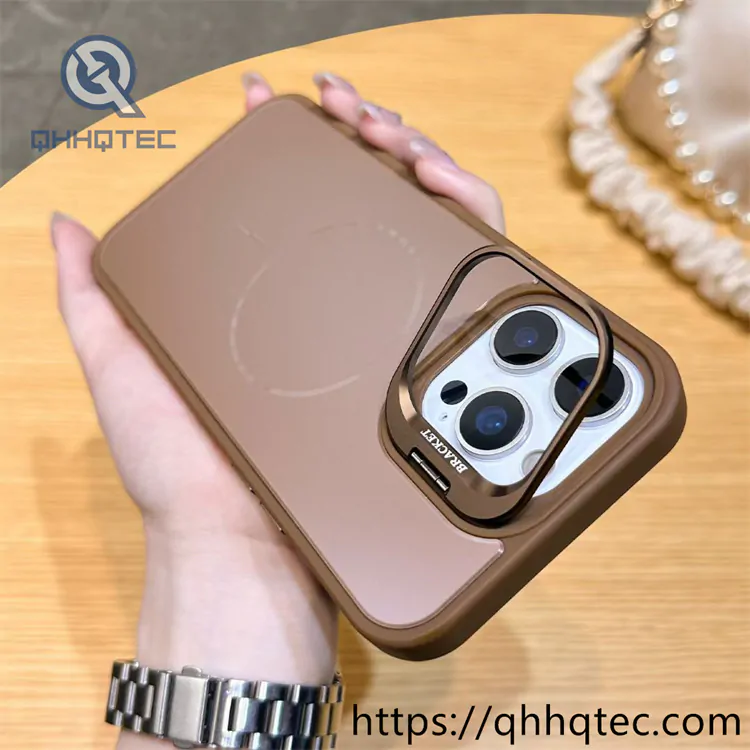 mirror bright solid color magnetic pop case