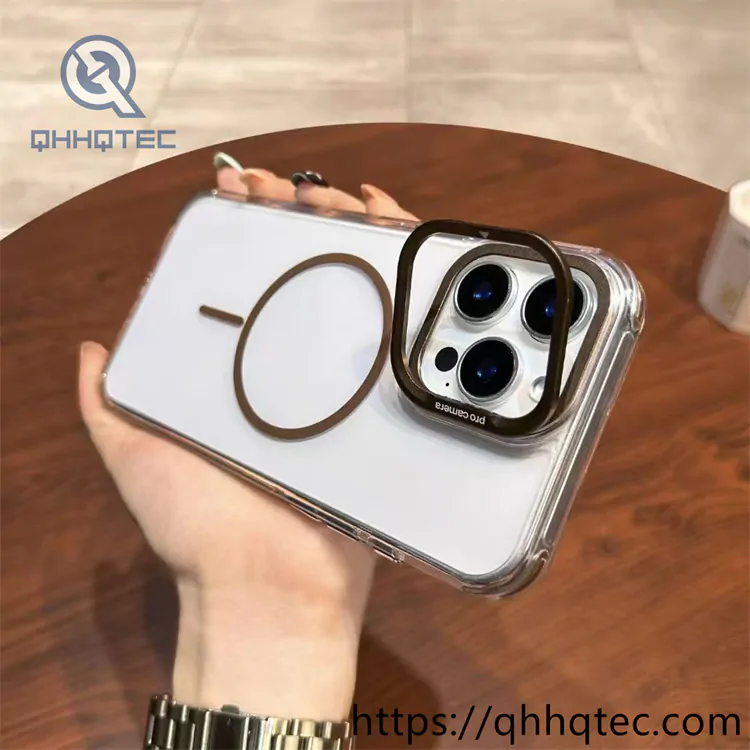 metal lens holder transparent magnetic case
