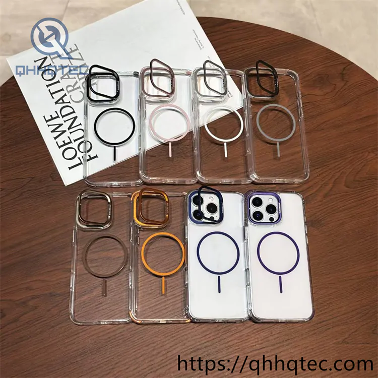 metal lens holder transparent magnetic case