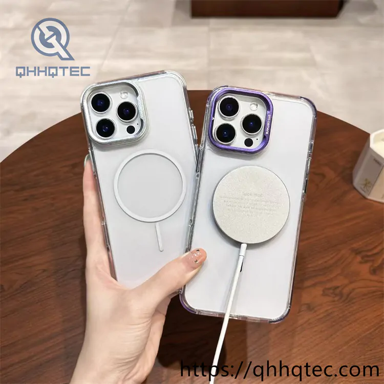 metal lens holder transparent magnetic case