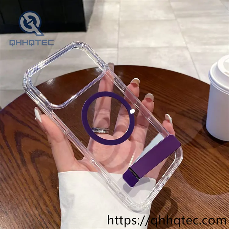 acrylic phone case with straight bracket