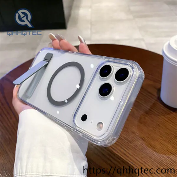 acrylic phone case with straight bracket